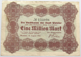 GERMANY 1 MILLION MARK WETZLAR #alb004 0403 - 1 Mio. Mark