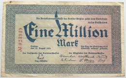 GERMANY 1 MILLION MARK 1923 WETZLAR #alb004 0401 - 1 Million Mark