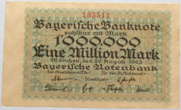 GERMANY 1 MILLION MARK 1923 BAYERN #alb008 0133 - 1 Mio. Mark