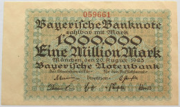 GERMANY 1 MILLION MARK 1923 BAYERN #alb008 0131 - 1 Million Mark