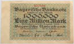 GERMANY 1 MILLION MARK 1923 BAYERN #alb008 0129 - 1 Mio. Mark