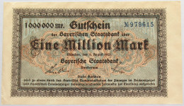 GERMANY 1 MILLION MARK 1923 BAYERN #alb008 0037 - 1 Miljoen Mark