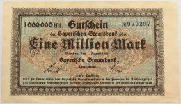 GERMANY 1 MILLION MARK 1923 BAYERN #alb008 0043 - 1 Miljoen Mark