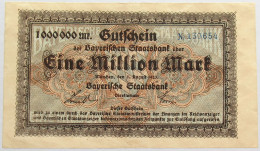 GERMANY 1 MILLION MARK 1923 BAYERN #alb008 0031 - 1 Miljoen Mark