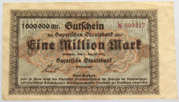 GERMANY 1 MILLION MARK 1923 BAYERN #alb008 0039 - 1 Mio. Mark