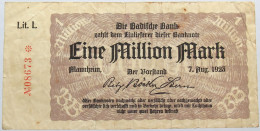 GERMANY 1 MILLION MARK 1923 BADEN #alb004 0385 - 1 Mio. Mark