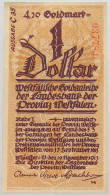 GERMANY 1 DOLLAR 1923 WESTFALEN #alb008 0167 - Sin Clasificación