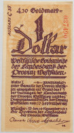 GERMANY 1 DOLLAR 1923 WESTFALEN #alb008 0175 - Ohne Zuordnung