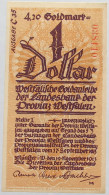 GERMANY 1 DOLLAR 1923 WESTFALEN #alb008 0169 - Non Classificati