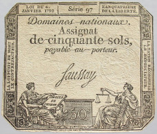 FRANCE ASSIGNAT 50 SOLS 1793 #alb010 0265 - Assignats & Mandats Territoriaux