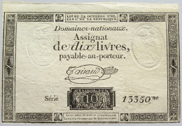 FRANCE ASSIGNAT 10 LIVERS 1792 #alb010 0275 - Assignats & Mandats Territoriaux