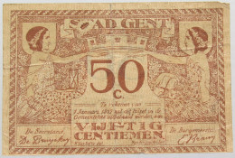 BELGIUM 50 CENTIMES 1917 GENT #alb004 0581 - Andere & Zonder Classificatie