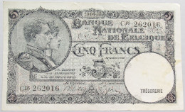 BELGIUM 5 FRANCS 1919 #alb015 0137 - 5-10-20-25 Franchi