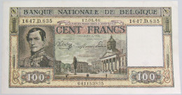 BELGIUM 100 FRANCS 1946 AUNC #alb010 0295 - 100 Francs