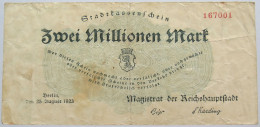 GERMANY 2 MILLIONEN MARK 1923 BERLIN #alb011 0083 - 2 Miljoen Mark