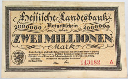 GERMANY 2 MILLIONEN MARK 1923 HESSEN #alb004 0503 - 2 Mio. Mark