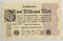 GERMANY 2 MILLIONEN MARK 1923 #alb066 0491 - 2 Millionen Mark