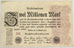 GERMANY 2 MILLIONEN MARK 1923 #alb066 0469 - 2 Miljoen Mark