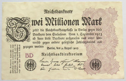 GERMANY 2 MILLIONEN MARK 1923 #alb066 0431 - 2 Millionen Mark