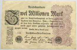 GERMANY 2 MILLIONEN MARK 1923 #alb066 0449 - 2 Miljoen Mark