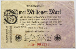 GERMANY 2 MILLIONEN 1923 #alb066 0165 - 2 Mio. Mark