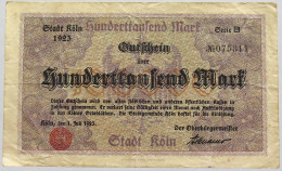GERMANY 100000 MARK KOLN #alb010 0125 - 100.000 Mark