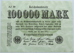 GERMANY 100000 MARK 1923 #alb004 0313 - 100.000 Mark