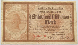 GERMANY 1000 MILLIONEN FRANKFURT #alb004 0217 - 1 Mrd. Mark