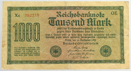 GERMANY 1000 MARK 1922 #alb066 0403 - 1000 Mark