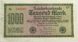 GERMANY 1000 MARK 1922 #alb066 0387 - 1000 Mark