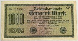 GERMANY 1000 MARK 1922 #alb066 0383 - 1.000 Mark