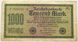 GERMANY 1000 MARK 1922 #alb066 0125 - 1.000 Mark