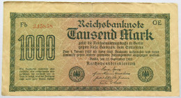 GERMANY 1000 MARK 1922 #alb066 0139 - 1.000 Mark