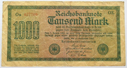 GERMANY 1000 MARK 1922 #alb066 0127 - 1.000 Mark