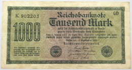 GERMANY 1000 MARK 1922 #alb066 0121 - 1.000 Mark