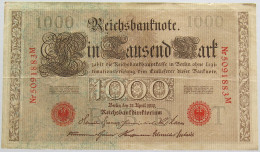 GERMANY 1000 MARK 1910 #alb018 0347 - 1.000 Mark