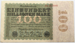 GERMANY 100 MILLIONEN MARK 1923 TOP #alb004 0399 - 100 Miljoen Mark