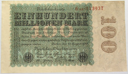 GERMANY 100 MILLIONEN MARK 1923 TOP #alb013 0109 - 100 Mio. Mark