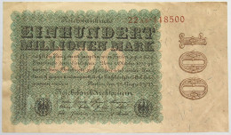 GERMANY 100 MILLIONEN 1923 #alb066 0373 - 100 Miljoen Mark