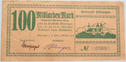 GERMANY 100 MILLIARDEN MARK 1923 ELLWANGEN #alb002 0291 - 100 Milliarden Mark