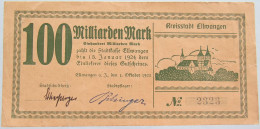 GERMANY 100 MILLIARDEN MARK 1923 ELLWANGEN #alb002 0293 - 100 Mrd. Mark