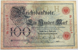 GERMANY 100 MARK 1903 #alb013 0091 - 100 Mark
