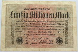 GERMANY 50 MILLIONEN MARK 1923 BERLIN #alb004 0363 - 50 Miljoen Mark