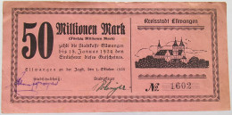 GERMANY 50 MILLIONEN MARK 1923 ELLWANGEN #alb002 0257 - 50 Mio. Mark