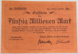 GERMANY 50 MILLIONEN MARK 1923 #alb002 0393 - 50 Mio. Mark