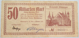 GERMANY 50 MILLIARDEN MARK 1923 ELLWANGEN #alb002 0285 - 50 Milliarden Mark