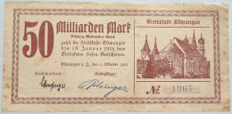 GERMANY 50 MILLIARDEN MARK 1923 ELLWANGEN #alb002 0281 - 50 Mrd. Mark