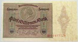 GERMANY 5 MILLIONEN MARK 1923 TOP #alb010 0005 - 5 Mio. Mark