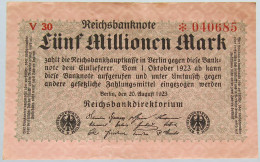 GERMANY 5 MILLIONEN MARK 1923 #alb003 0157 - 5 Millionen Mark
