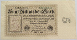 GERMANY 5 MILLIARDEN 1923 BERLIN 112 C #alb012 0135 - 5 Miljard Mark